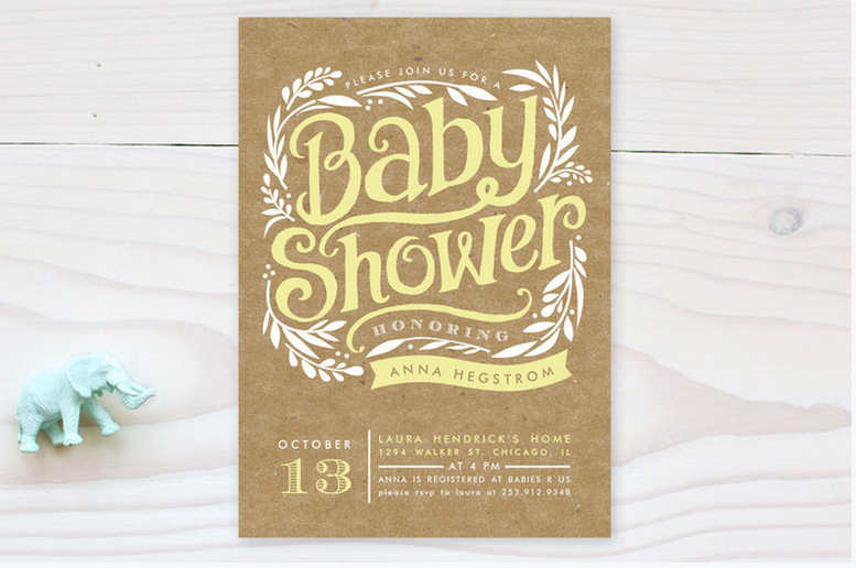 Gender Neutral Rustic Baby Shower Invitations Rustic Baby Chic