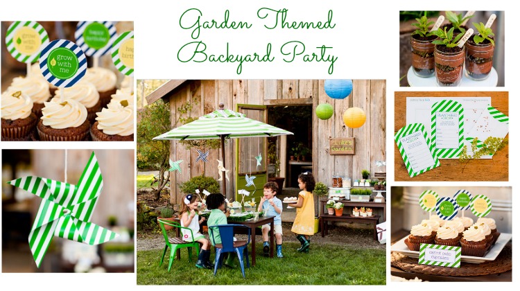 themed birthday photography Birthday Backyard Kids Garden Party Rustic  Chic Baby