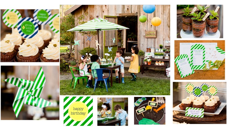 Backyard Kids Garden Birthday Party - Rustic Baby Chic